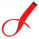 Extensie de par suvita simpla dreapta Vigurous de 50 cm cu clips SUV104 - Rosu Intens